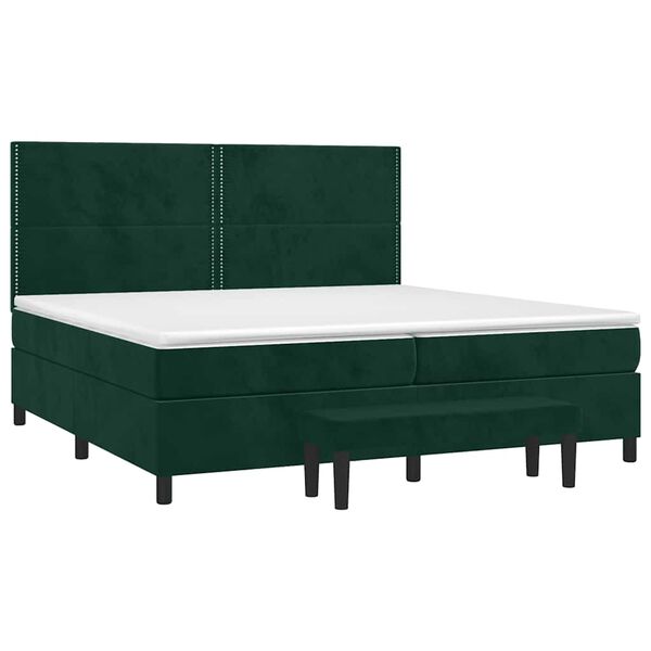 vidaXL &Kappa;&rho;&epsilon;&beta;ά&tau;&iota; Boxspring &mu;&epsilon; &Sigma;&tau;&rho;ώ&mu;&alpha; &Sigma;&kappa;&omicron;ύ&rho;&omicron; &Pi;&rho;ά&sigma;&iota;&nu;&omicron; 200x200&epsilon;&kappa;. &Beta;&epsilon;&lambda;&omicron;ύ&delta;&iota;&nu;&omicron;