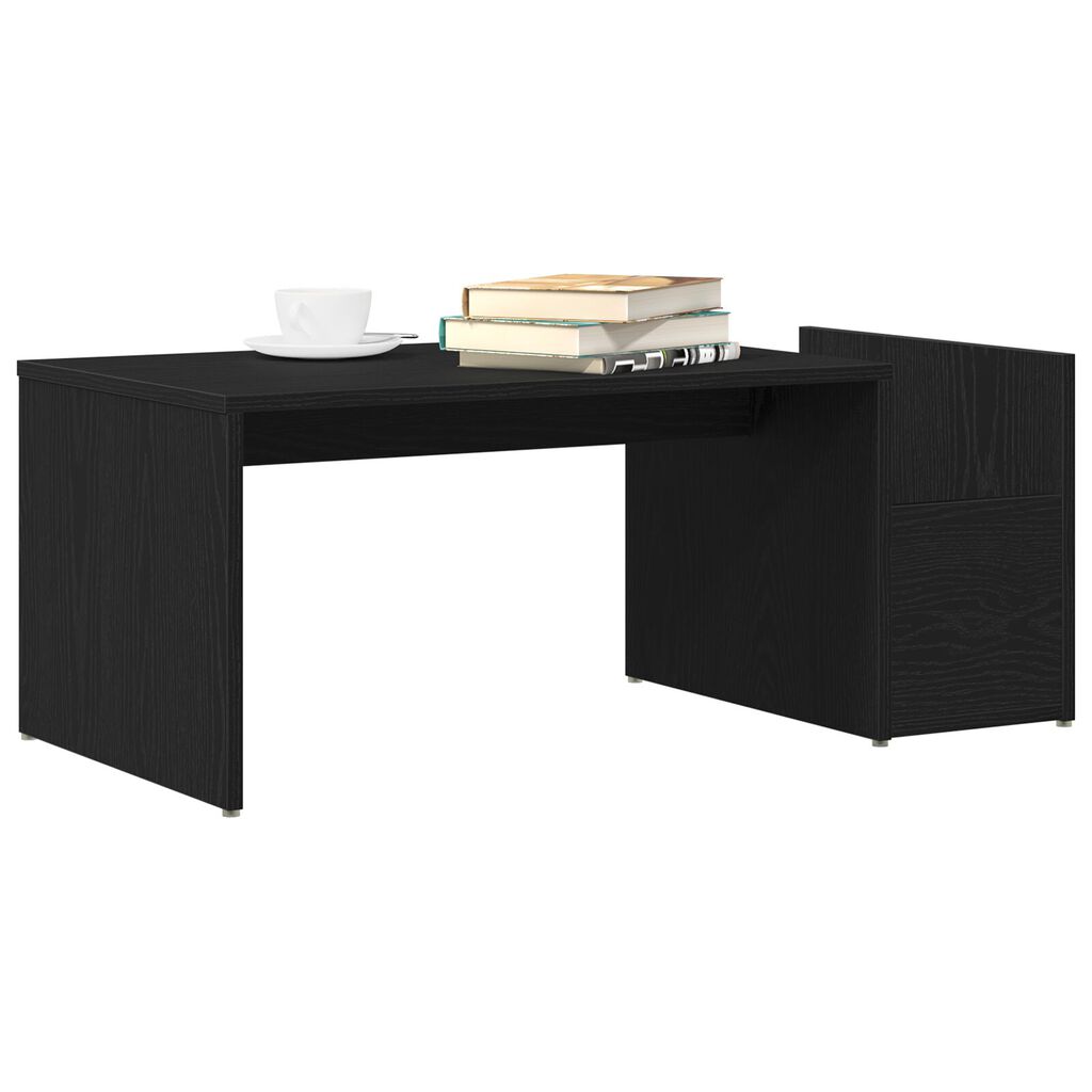 vidaXL Τραπεζάκι καφέ Μαύρο Δρυς 90x45x35 εκ. Από ξύλο