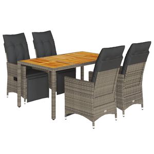 vidaXL &Sigma;&epsilon;&tau; &Epsilon;&pi;ί&pi;&lambda;&omega;&nu; Bistro &Kappa;ή&pi;&omicron;&upsilon; 5 &tau;&epsilon;&mu;. &Gamma;&kappa;&rho;&iota; &Sigma;&upsilon;&nu;&theta;&epsilon;&tau;. &Rho;&alpha;&tau;ά&nu; &mu;&epsilon; &Mu;&alpha;&xi;&iota;&lambda;ά&rho;&iota;&alpha;