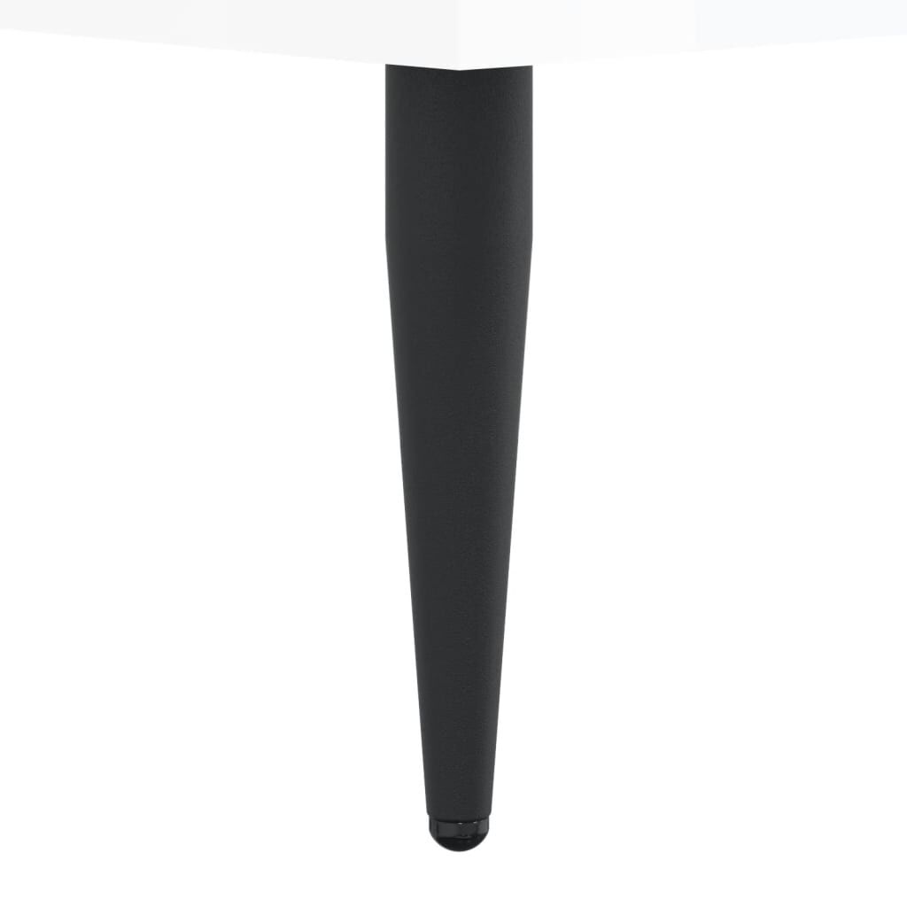 vidaXL Πλαίσιο Κρεβατιού Γυαλιστερό Λευκό 75x190 εκ Επεξεργασμένο Ξύλο
