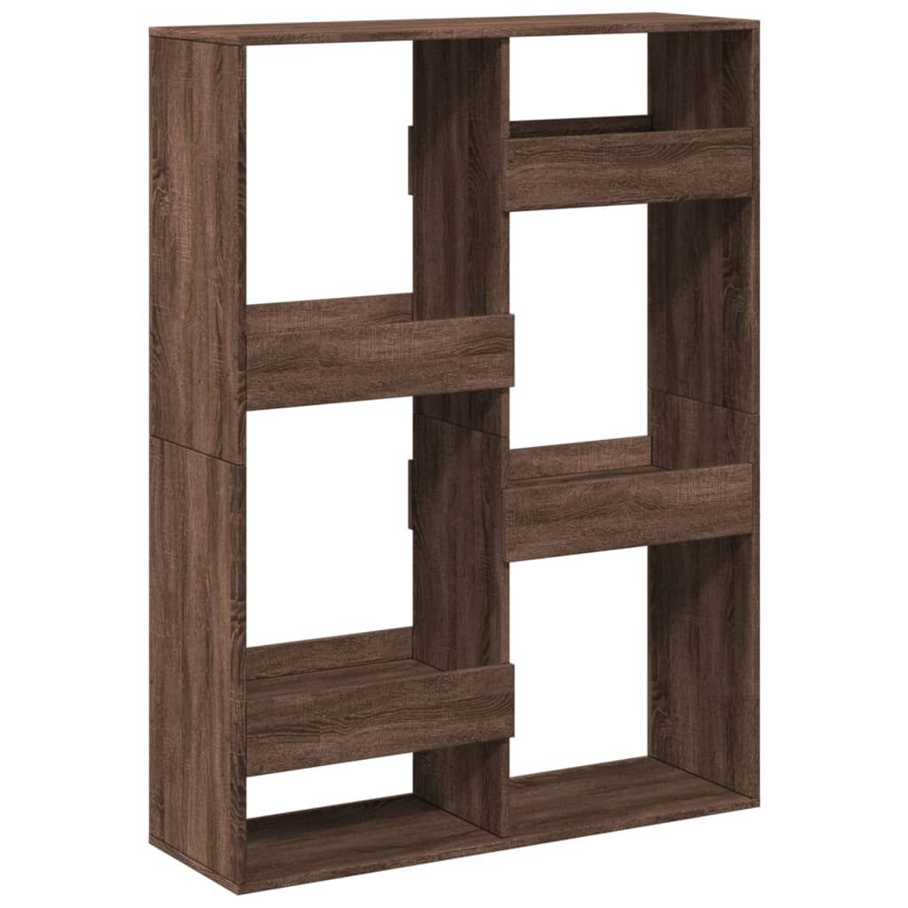 vidaXL Βιβλιοθήκη Καφέ Δρυς 100x33x135 εκ. από Επεξεργασμένο Ξύλο