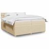 vidaXL &Kappa;&rho;&epsilon;&beta;ά&tau;&iota; Boxspring &mu;&epsilon; &Sigma;&tau;&rho;ώ&mu;&alpha; &Kappa;&rho;&epsilon;&mu; 200x200 &epsilon;&kappa;. &Upsilon;&phi;&alpha;&sigma;&mu;ά&tau;&iota;&nu;&omicron;