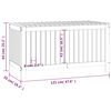 vidaXL Κουτί Αποθήκευσης Κήπου Γκρι 121x55x64 εκ από Μασίφ Ξύλο Πεύκου
