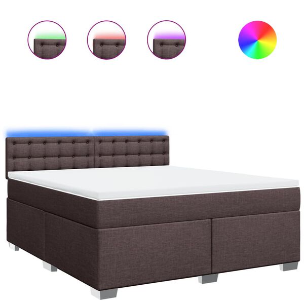 vidaXL &Kappa;&rho;&epsilon;&beta;ά&tau;&iota; Boxspring &mu;&epsilon; &Sigma;&tau;&rho;ώ&mu;&alpha; &Sigma;&kappa;&omicron;ύ&rho;&omicron; &Kappa;&alpha;&phi;έ 180x200 &epsilon;&kappa; &Upsilon;&phi;&alpha;&sigma;&mu;ά&tau;&iota;&nu;&omicron;