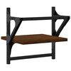 vidaXL Ράφια Τοίχου με Μπάρα 2 τεμ. Καφέ Δρυς 30x25x30 εκ.