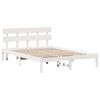 vidaXL Σκελετός Κρεβατιού Λευκό 160 x 200 cm Μασίφ ξύλο πεύκου
