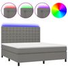 vidaXL &Kappa;&rho;&epsilon;&beta;ά&tau;&iota; Boxspring &mu;&epsilon; &Sigma;&tau;&rho;ώ&mu;&alpha; & LED &Sigma;&kappa;.&Gamma;&kappa;&rho;&iota; 180x200 &epsilon;&kappa; &Upsilon;&phi;&alpha;&sigma;&mu;ά&tau;&iota;&nu;&omicron;