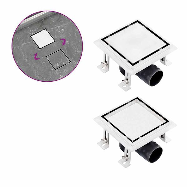 vidaXL &Sigma;&iota;&phi;ό&nu;&iota; 2 &sigma;&epsilon; 1 &Epsilon;&pi;ί&pi;&epsilon;&delta;&omicron;/Έ&nu;&theta;&epsilon;&tau;&omicron; &Pi;&lambda;&alpha;&kappa;&iota;&delta;ί&omicron;&upsilon; 15x15 &epsilon;&kappa;. &Alpha;&nu;&omicron;&xi;. &Alpha;&tau;&sigma;ά&lambda;&iota;