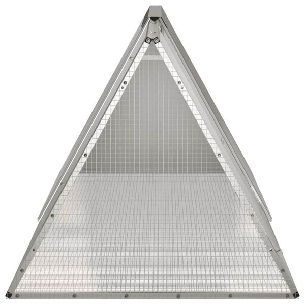 vidaXL Κλουβί Κουνελιών Γκρι 201,5x80,5x71 εκ. Γαλβανισμένος Χάλυβας