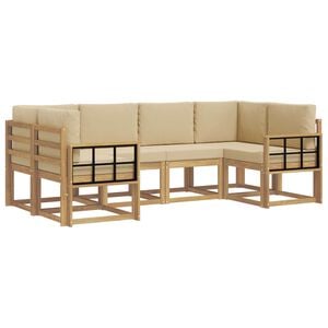 vidaXL &Sigma;&epsilon;&iota;&rho;ά &Kappa;&alpha;&nu;&alpha;&pi;έ &Epsilon;&xi;&omega;&tau;&epsilon;&rho;&iota;&kappa;&omicron;ύ &mu;&epsilon; &mu;&alpha;&xi;&iota;&lambda;ά&rho;&iota; 6 pcs &Lambda;&epsilon;&upsilon;&kappa;ό &kappa;&alpha;&iota; &Mu;&pi;&epsilon;&zeta;