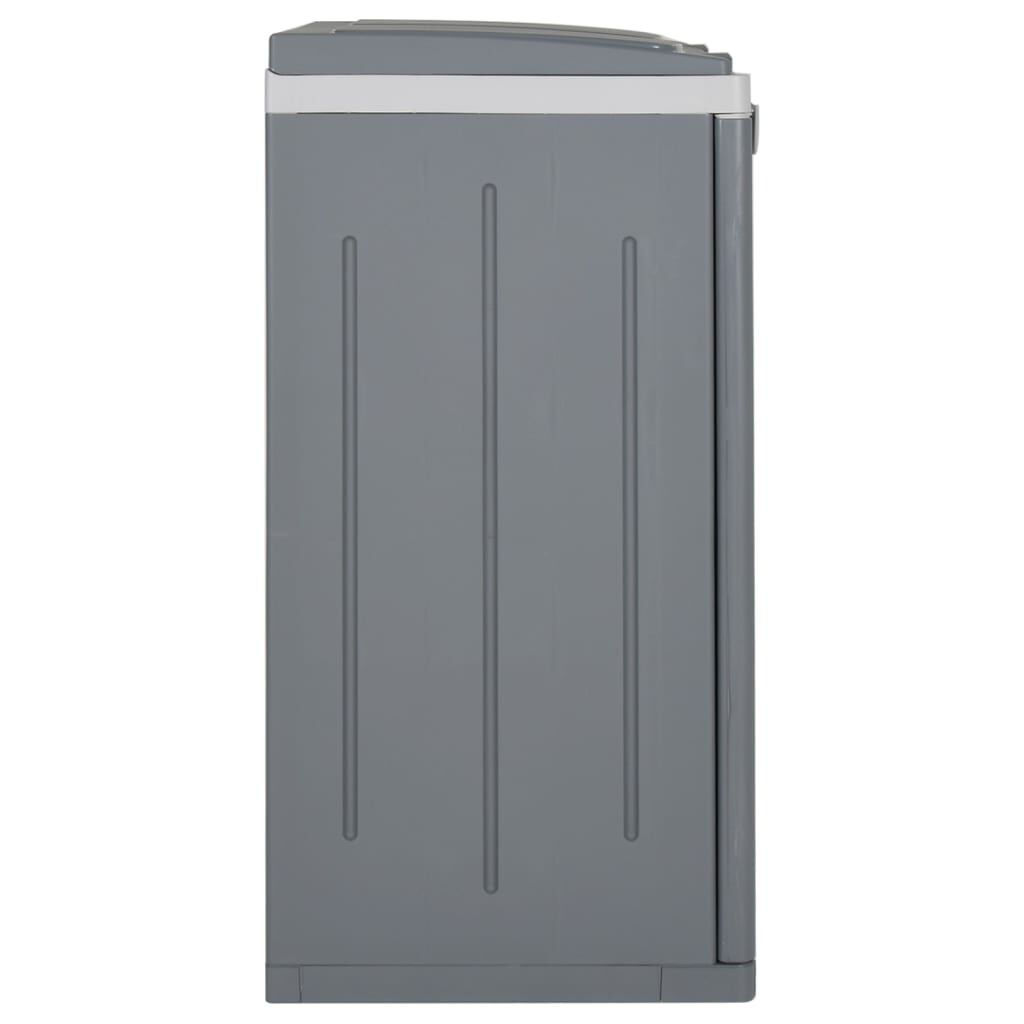vidaXL Κάδος Απορριμμάτων με 2 Πόρτες Γκρι 65x45x88 εκ από Πολυπ/λένιο