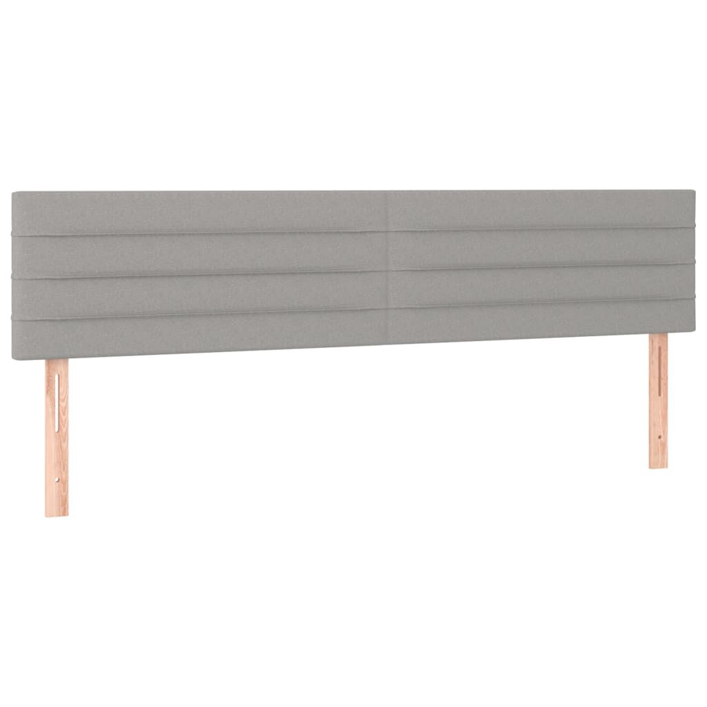 vidaXL Κεφαλάρι Κρεβατιού LED Ανοιχτό Γκρι 180x5x78/88 εκ. Υφασμάτινο