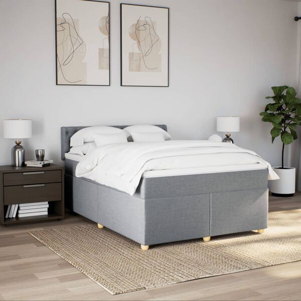 vidaXL &Kappa;&rho;&epsilon;&beta;ά&tau;&iota; Boxspring &mu;&epsilon; &Sigma;&tau;&rho;ώ&mu;&alpha; &Alpha;&nu;. &Pi;&rho;ά&sigma;&iota;&nu;&omicron; 160x200&epsilon;&kappa; &Upsilon;&phi;&alpha;&sigma;&mu;ά&tau;&iota;&nu;&omicron;