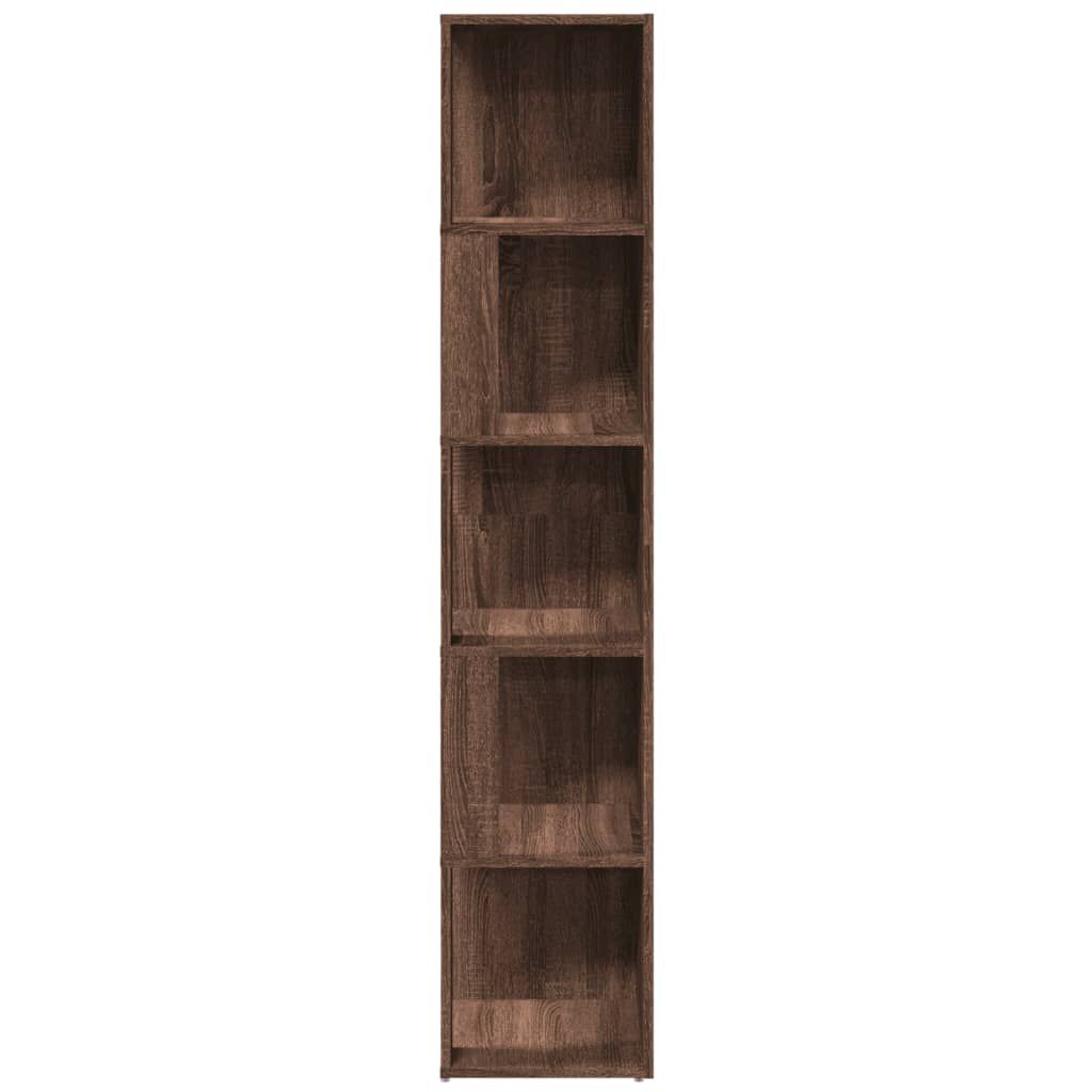 vidaXL Γωνιακό Έπιπλο Καφέ δρυς 33x33x164,5 εκ. από Επεξεργ. Ξύλο