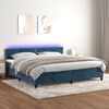 vidaXL &Kappa;&rho;&epsilon;&beta;ά&tau;&iota; Boxspring &mu;&epsilon; &Sigma;&tau;&rho;ώ&mu;&alpha; & LED &Sigma;&kappa;. &Mu;&pi;&lambda;&epsilon; 200x200&epsilon;&kappa;. &Beta;&epsilon;&lambda;&omicron;ύ&delta;&iota;&nu;&omicron;