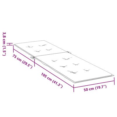 vidaXL Μαξιλάρι Σεζλόνγκ Γκρι (75+105) x 50 x 3 εκ.