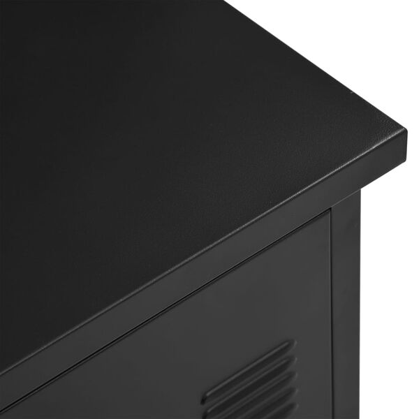 vidaXL Γραφείο με Συρτάρια Βιομηχανικό Μαύρο 120x55x75 εκ. Ατσάλινο