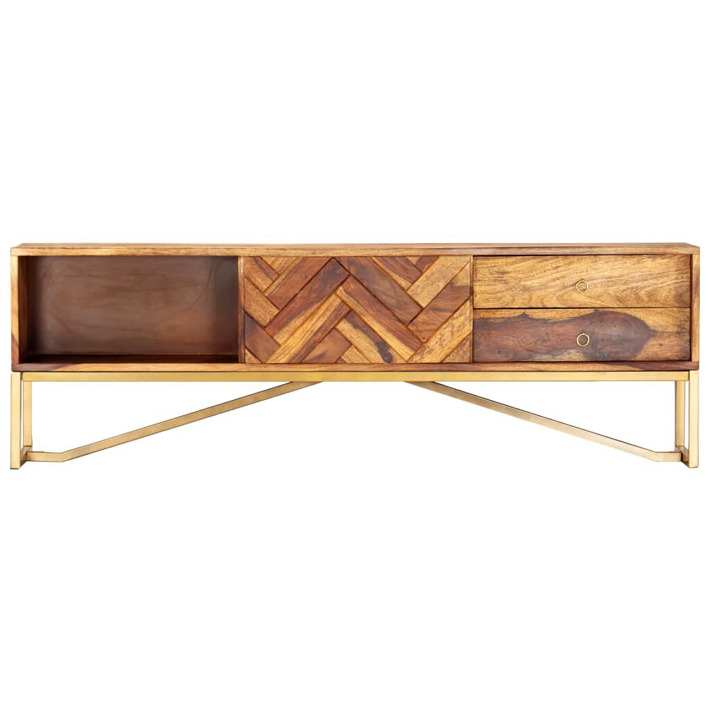 vidaXL Έπιπλο Τηλεόρασης 140 x 30 x 45 εκ. από Μασίφ Ξύλο Ακακίας