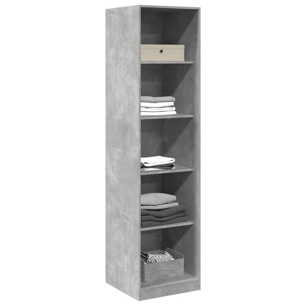 vidaXL Ντουλάπα Γκρι του Σκυροδέματος 50x50x200 εκ. Επεξεργασμένο Ξύλο