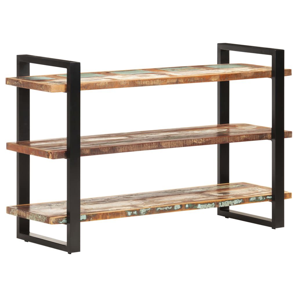 vidaXL Ραφιέρα με 3 Ράφια 120 x 40 x 75 εκ. Μασίφ Ανακυκλωμένο Ξύλο
