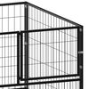 vidaXL Σπιτάκι Σκύλου Μαύρο 200 x 100 x 70 εκ. Ατσάλινο