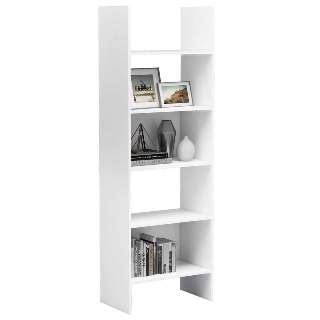 vidaXL Βιβλιοθήκη Λευκή 60 x 35 x 180 εκ. από Επεξ. Ξύλο