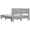 vidaXL Πλαίσιο Κρεβατιού Γκρι Sonoma 120 x 190εκ. Επεξ. Ξύλο & Μέταλλο