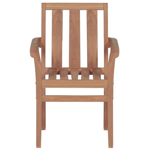 vidaXL Καρέκλες Κήπου 2 τεμ. από Μασίφ Ξύλο Teak με Γκρι Μαξιλάρια