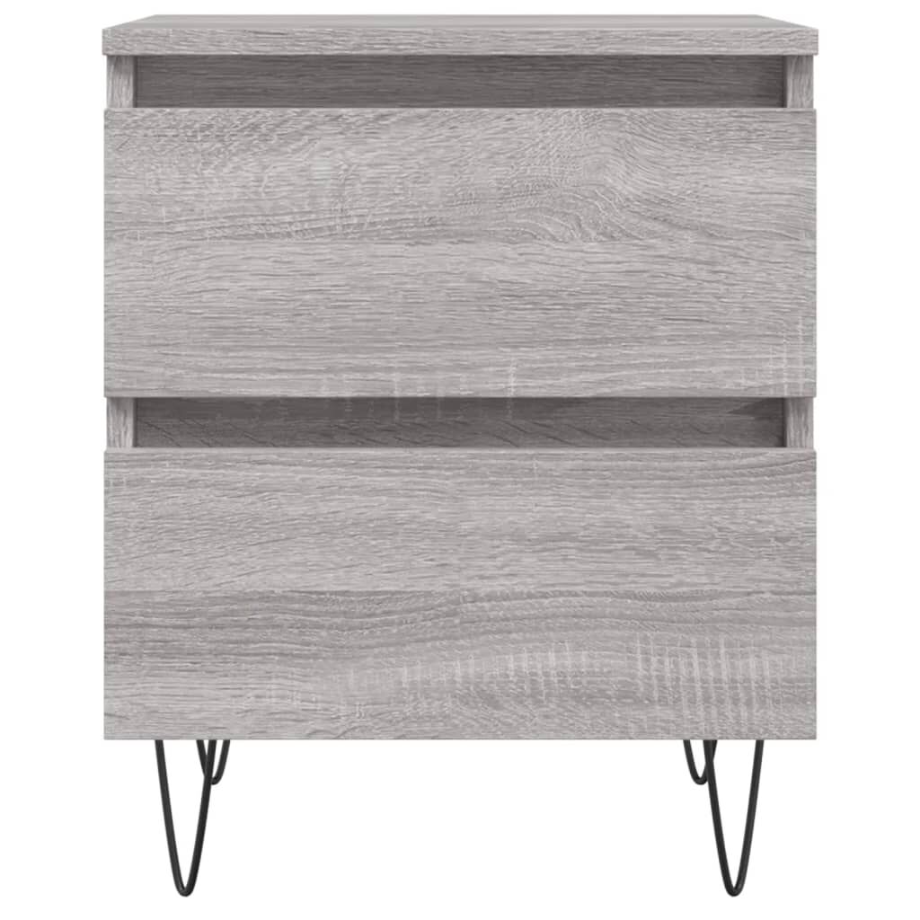 vidaXL Κομοδίνο Γκρι Sonoma 40 x 35 x 50 εκ. από Επεξεργασμένο Ξύλο