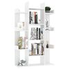 vidaXL Βιβλιοθήκη Λευκή 86 x 25,5 x 140 εκ. από Επεξ. Ξύλο
