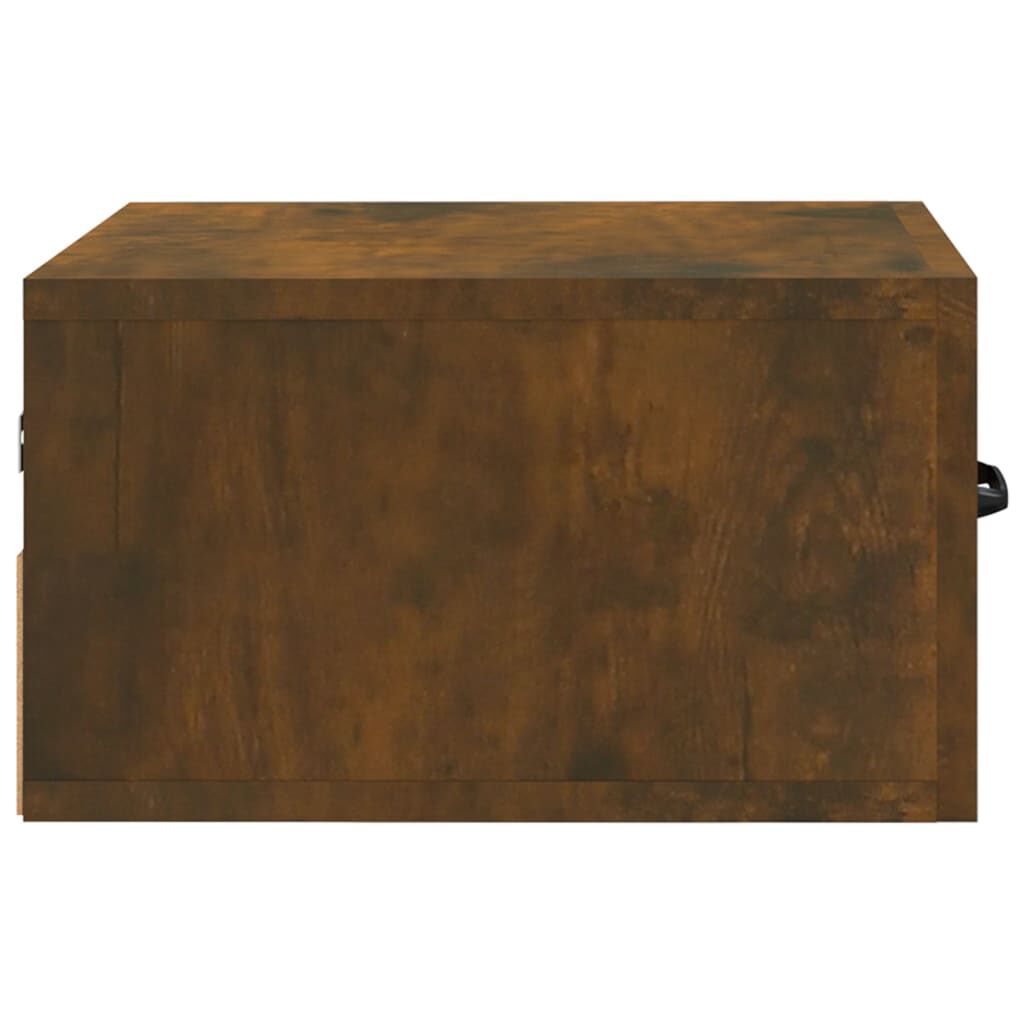 vidaXL Κομοδίνα Επιτοίχια 2 τεμ. Καπνιστή Δρυς 35 x 35 x 20 εκ.