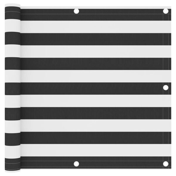 vidaXL Διαχωριστικό Βεράντας Ανθρακί/Λευκό 90 x 400 εκ. Ύφασμα Oxford