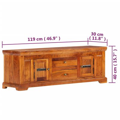 vidaXL Έπιπλο Τηλεόρασης 119 x 30 x 40 εκ. από Μασίφ Ξύλο Ακακίας