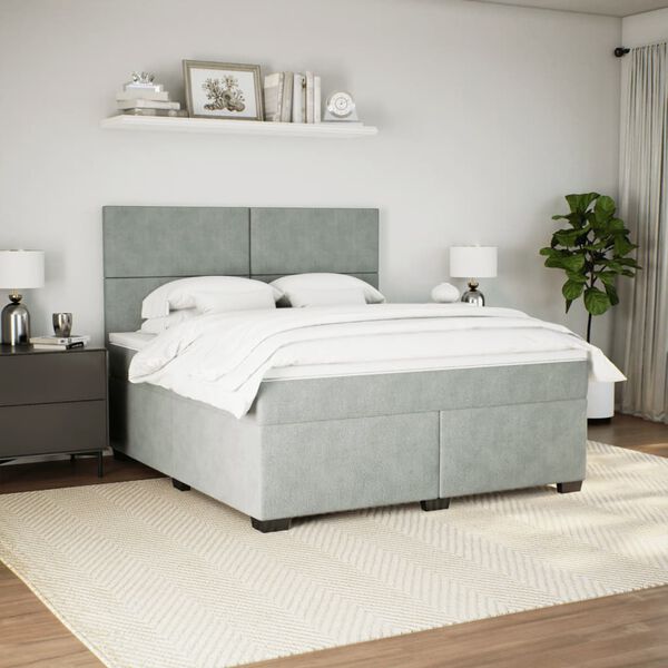 vidaXL &Kappa;&rho;&epsilon;&beta;ά&tau;&iota; Boxspring &mu;&epsilon; &Sigma;&tau;&rho;ώ&mu;&alpha; &Alpha;&nu;&omicron;&iota;&chi;&tau;ό &Gamma;&kappa;&rho;&iota; 180x200 &epsilon;&kappa;. &Beta;&epsilon;&lambda;&omicron;ύ&delta;&iota;&nu;&omicron;