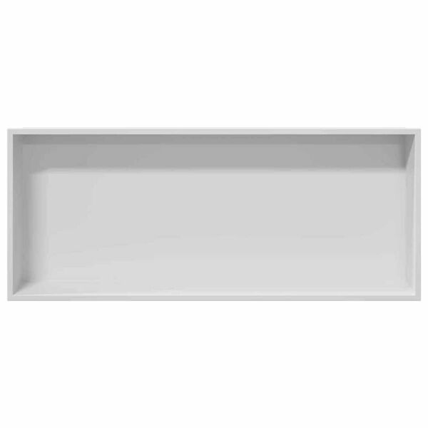 vidaXL Νίτσα Μπάνιου Λευκό 75 x 30 x 9.5 εκ. Ανοξείδωτο ατσάλι