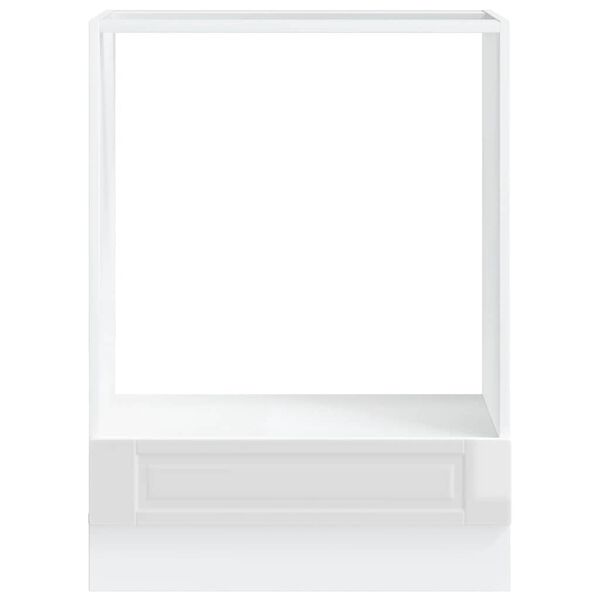 vidaXL Ντουλάπι φούρνου Porto Γυαλ. Λευκό Επεξεργασμένο ξύλο