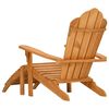 vidaXL Καρέκλα Κήπου Adirondack με Υποπόδιο Μασίφ Ξύλο Teak