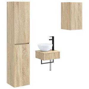 vidaXL &Sigma;&epsilon;&tau; &Epsilon;&pi;ί&pi;&lambda;&omega;&nu; &Mu;&pi;ά&nu;&iota;&omicron;&upsilon; 3 &tau;&mu;&chi;. Sonoma &Delta;&rho;&upsilon;&sigmaf; 33 x 34,5 x 160 &epsilon;&kappa;