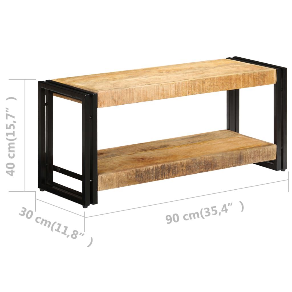vidaXL Έπιπλο Τηλεόρασης 90 x 30 x 40 εκ. από Μασίφ Ξύλο Μάνγκο