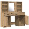vidaXL Σετ Τραπεζιού Μακιγιάζ 3 pcs artisan δρυς 50 x 41 x 135 εκ