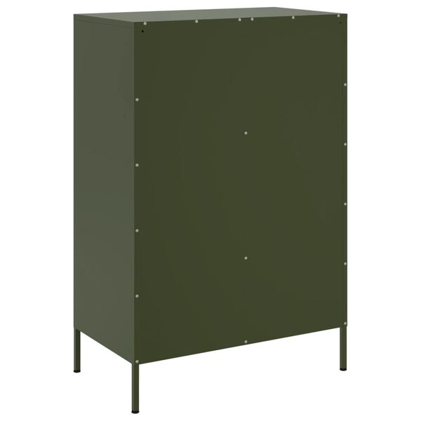 vidaXL Ντουλάπι Πράσινο Λαδί 68x39x101,5 εκ. από Ατσάλι