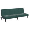 vidaXL Καναπές Κρεβάτι Διθέσιος με Υποπόδιο Σκούρο Πράσινο Βελούδινος