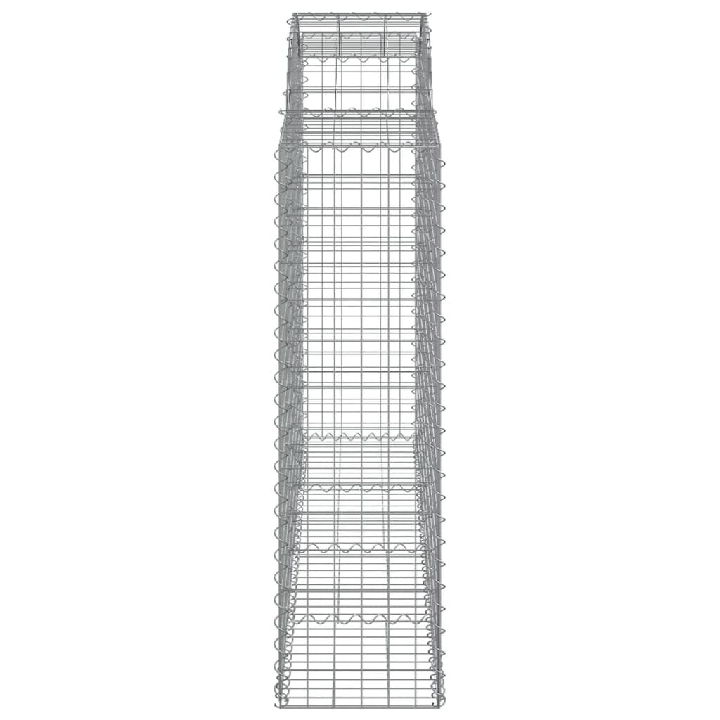 vidaXL Συρματοκιβώτια Τοξωτά 25 τεμ. 200x50x140/160 εκ. Γαλβαν. Ατσάλι