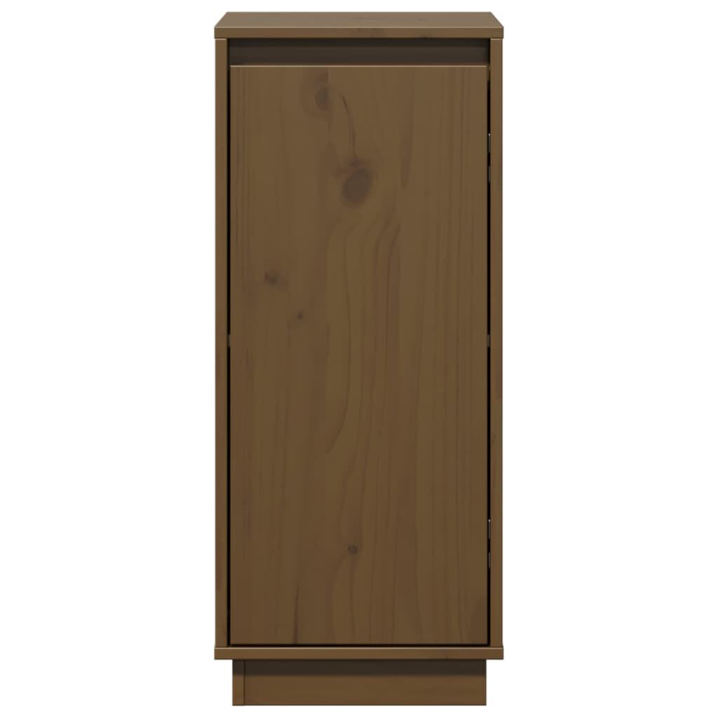 vidaXL Ντουλάπια 2 τεμ. Καφέ Μελί 31,5x34x75 εκ. από Μασίφ Ξύλο Πεύκου