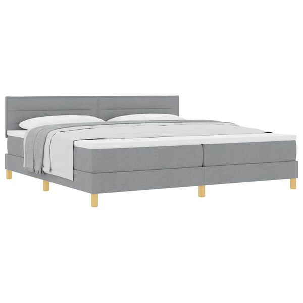 vidaXL &Kappa;&rho;&epsilon;&beta;ά&tau;&iota; box spring &mu;&epsilon; &sigma;&tau;&rho;ώ&mu;&alpha; &Alpha;&nu;&omicron;&iota;&chi;&tau;ό &gamma;&kappa;&rho;&iota; 200 x 200 cm ύ&phi;&alpha;&sigma;&mu;&alpha;