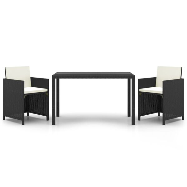 vidaXL &Sigma;&epsilon;&tau; &Tau;&rho;&alpha;&pi;&epsilon;&zeta;&alpha;&rho;ί&alpha;&sigmaf; &Kappa;ή&pi;&omicron;&upsilon; 3 &tau;&epsilon;&mu;. &Mu;&alpha;ύ&rho;&omicron; &Sigma;&upsilon;&nu;&theta;&epsilon;&tau;&iota;&kappa;ό &Rho;&alpha;&tau;ά&nu; &mu;&epsilon; &Mu;&alpha;&xi;&iota;&lambda;ά&rho;&iota;&alpha;