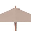 vidaXL Ομπρέλα Κήπου Χρώμα Taupe 150 x 200 εκ. με Ξύλινο Ιστό