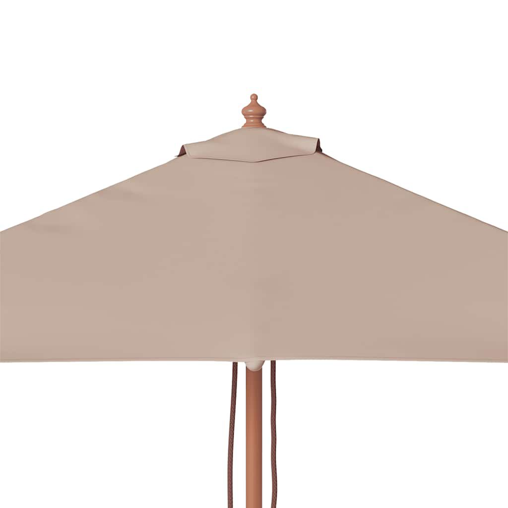 vidaXL Ομπρέλα Κήπου Χρώμα Taupe 150 x 200 εκ. με Ξύλινο Ιστό