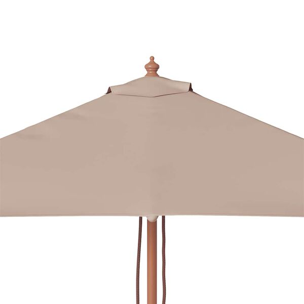 vidaXL Ομπρέλα Κήπου Χρώμα Taupe 150 x 200 εκ. με Ξύλινο Ιστό