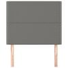 vidaXL Κεφαλάρι Κρεβατιού Σκούρο Γκρι 80x5x118/128 εκ. Ύφασμα